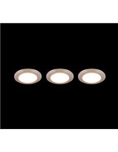 Argus kit 3 faretti da incasso led rotondi bordo cromato + funzione rgb d. 8,2cm