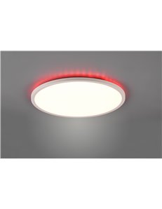 Aureo plafoniera led bordo bianco con telecomando multifunzione retro illuminata rgb d. 40cm 2