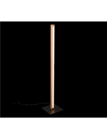 Bellari piantana led legno naturale con dimmerazione 4 intensita' a pulsante l.115cm  