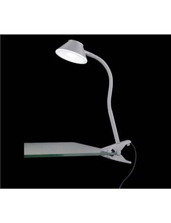 Berry lampada da studio led alluminio con pinza h. 26cm