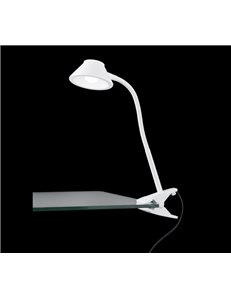 Berry lampada da studio led bianca con pinza h. 26cm 2