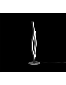 Blaze lampada da tavolo led ondulata metallo alluminio e nero con regolazione intensita' e temperatura di colore della luce con  2