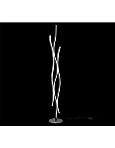 Blaze piantana led ondulata metallo alluminio e nero con regolazione intensita' e temperatura di colore della luce con interrutt 2
