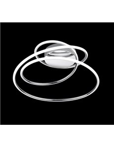 Bologna plafoniera led cromo con dimmerazione ad interruttore d.50cm 2