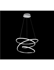 Bologna sospensione led cromo con dimmerazione ad interruttore d.50cm 2