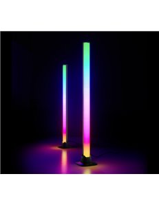 Boy set 2 lampade da tavolo led con telecomando multifunzione luce bianca + rgb con luce dinamica e controllo del suono ricarica 2