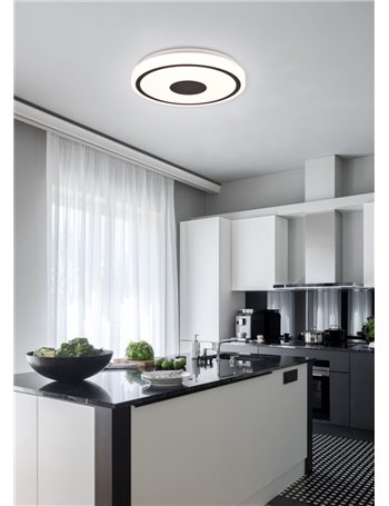 Bunda plafoniera led bordo nero d.35cm