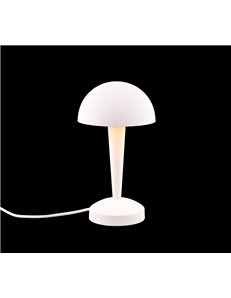 Canaria lampada da tavolo metallo bianco touch con lampadine dimmerabile inclusa h. 27cm 2