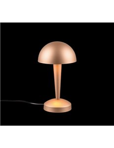 Canaria lampada da tavolo metallo caffe' e oro touch con lampadine dimmerabile inclusa h. 27cm 2
