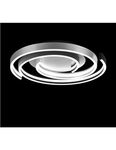 Caya plafoniera led spirale metallo alluminio e nero con regolazione intensita' e temperatura di colore della luce con interrutt 2