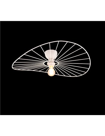 Chapeau plafoniera metallo bianco d.60cm