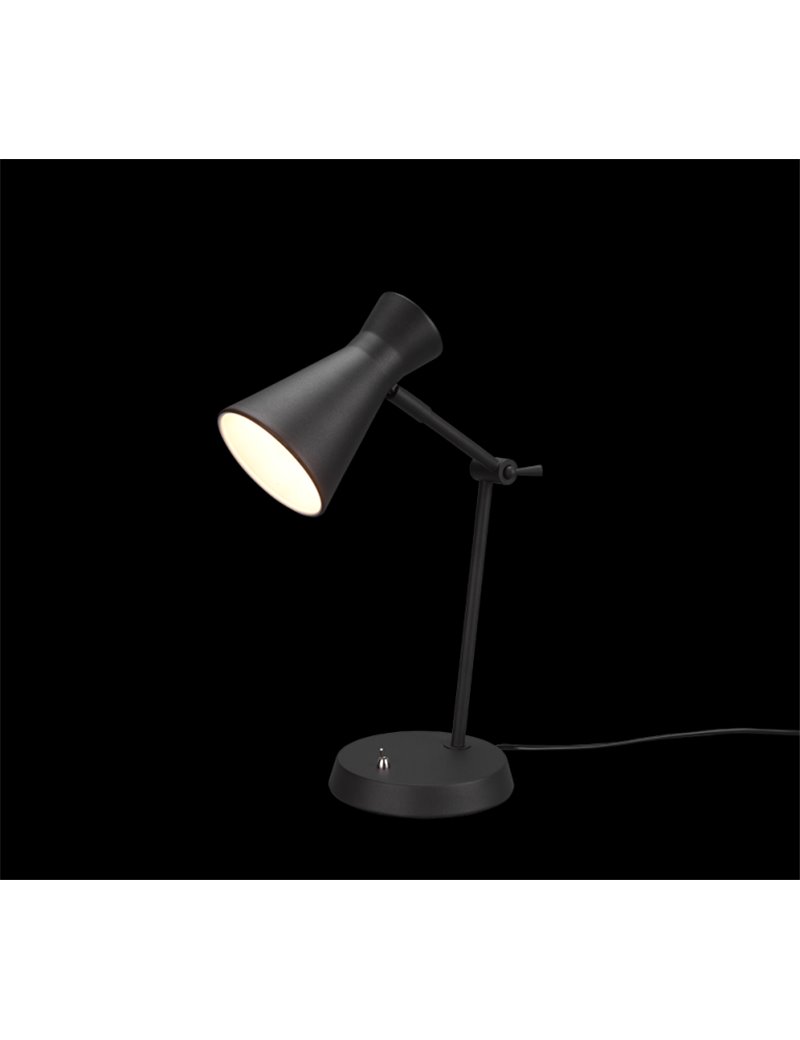 Lampada da tavolo Led Enzo doppio cono in metallo H. 50cm E27- Trio Lighting