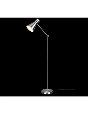 Enzo piantana diffusore doppio cono metallo acciaio satinato h. 150cm