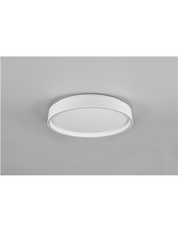 Felis plafoniera led con bordo bianco e telecomando multifunzione d. 40cm Felis plafoniera led con bordo bianco e telecomando multifunzione d. 40cm