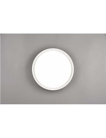 Felis plafoniera led con bordo bianco e telecomando multifunzione d. 40cm Felis plafoniera led con bordo bianco e telecomando multifunzione d. 40cm