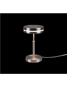 Franklin lampada da tavolo led acciaio satinato h. 25cm 2