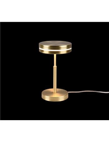 Franklin lampada da tavolo led ottone satinato h. 25cm