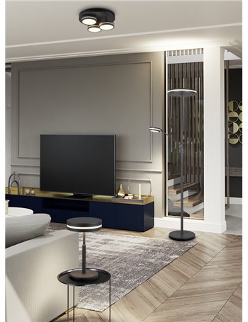 Franklin piantana led con lampada lettura metallo antracite con regolazione intensita' touch dimmer + regolazione luce calda, na