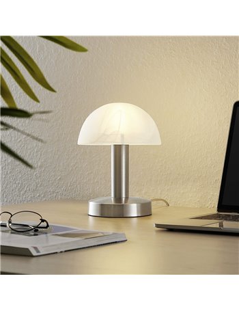 Fynn lumetto lampada comodino acciaio H.22