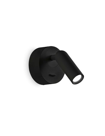 Bean round ap nero lampada da parete LED