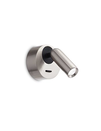 Bean round ap nickel lampada da parete LED