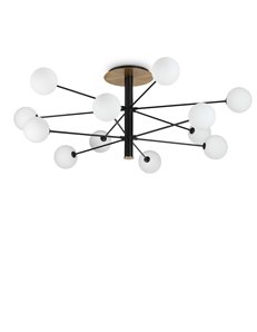 Cosmopolitan pl12 nero ottone lampada da soffitto G9