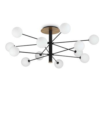 Cosmopolitan pl12 nero ottone lampada da soffitto G9