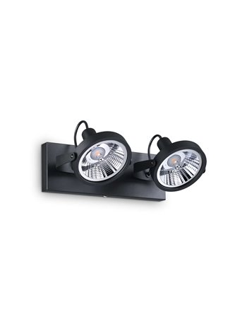 Glim pl2 nero lampada da soffitto GU10