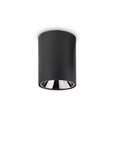 Nitro pl 15w round nero lampada da soffitto LED