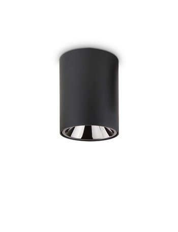 Nitro pl 15w round nero lampada da soffitto LED