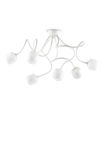 Octopus pl6 bianco lampada da soffitto G9
