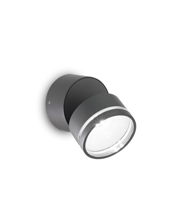 Omega ap round antracite 3000k lampada da parete LED