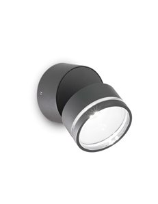 Omega ap round antracite 4000k lampada da parete LED