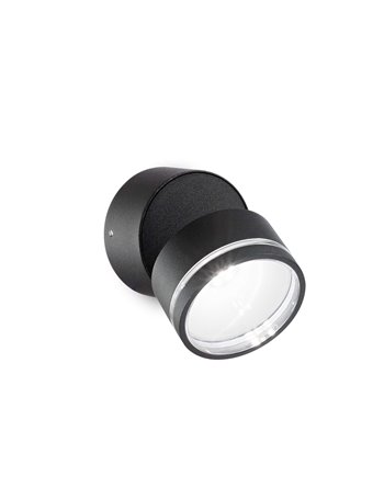 Omega ap round nero 4000k lampada da parete LED