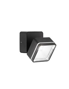 Omega ap square nero 4000k lampada da parete LED