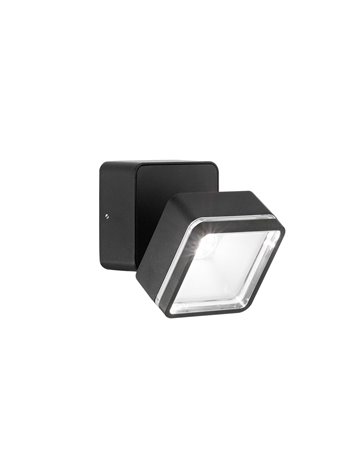 Omega ap square nero 4000k lampada da parete LED