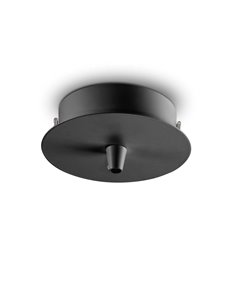 Rosone standard 1 luce nero rosone 