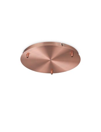 Rosone standard 3 luci rame brunito rosone 