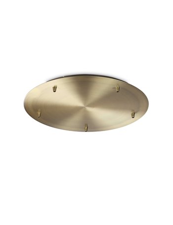 Rosone standard 5 luci ottone brunito rosone 