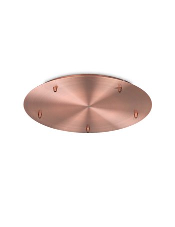 Rosone standard 5 luci rame brunito rosone 