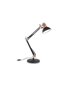 Wally tl1 nero rame lampada da tavolo E27