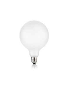 E27 globo d125 08w 3000k cri80 satin intera dimm lampadina E27