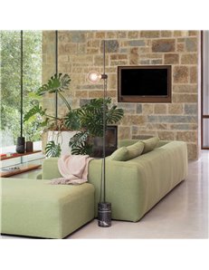 Eva pt1 nero lampada da terra E27