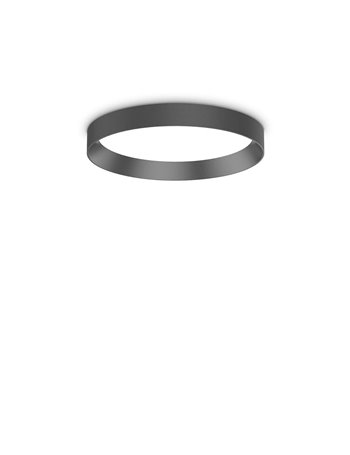 Fly pl d45 3000k nero lampada da soffitto LED