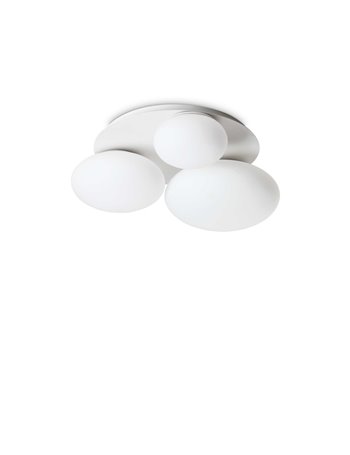 Ninfea pl3 bianco lampada da soffitto GX53
