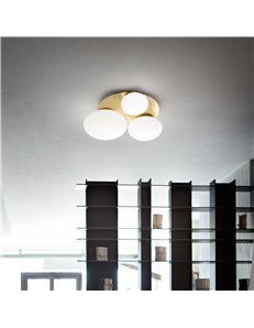 Ninfea pl3 ottone lampada da soffitto GX53