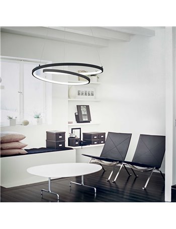 Oz sp d80 dali nero lampada a sospensione LED