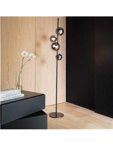 Perlage pt4 nero lampada da terra G9