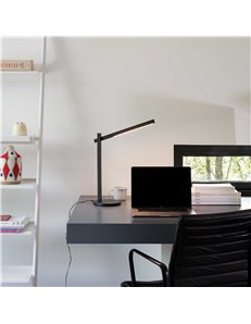 Pivot tl nero lampada da tavolo LED