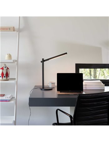 Pivot tl nero lampada da tavolo LED